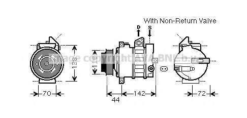 AVA QUALITY COOLING MSK573 Компрессор, кондиционер 