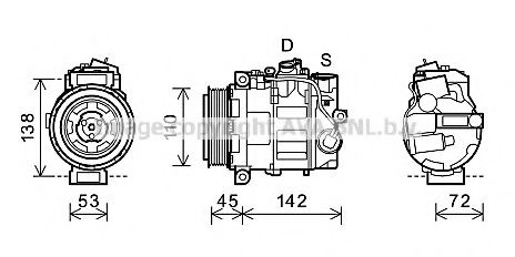 AVA QUALITY COOLING MSK577 Компрессор, кондиционер 