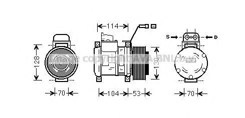 AVA QUALITY COOLING MSK583 Компрессор, кондиционер 