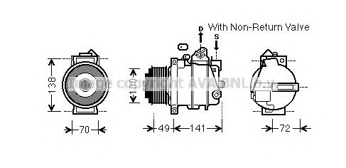 AVA QUALITY COOLING MSK584 Компрессор, кондиционер 