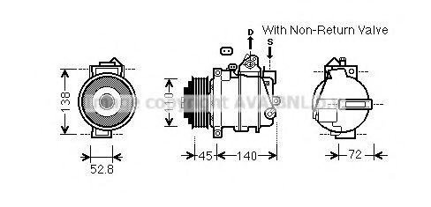 AVA QUALITY COOLING MSK587 Компрессор, кондиционер 