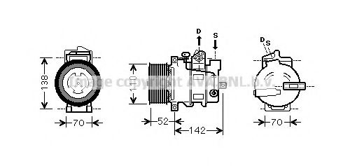 AVA QUALITY COOLING MSK590 Компрессор, кондиционер 
