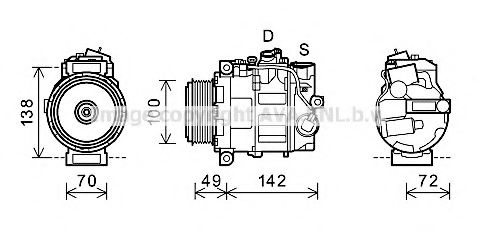 AVA QUALITY COOLING MSK602 Компрессор, кондиционер 
