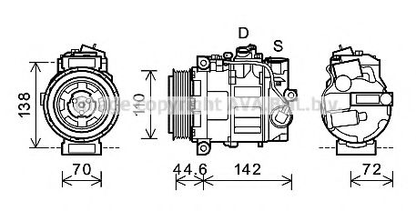 AVA QUALITY COOLING MSK611 Компрессор, кондиционер 