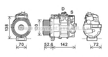 AVA QUALITY COOLING MSK639 Компрессор, кондиционер 