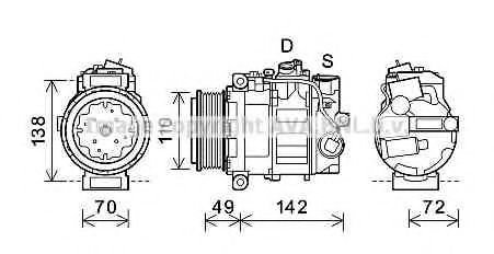 AVA QUALITY COOLING MSK644 Компрессор, кондиционер 