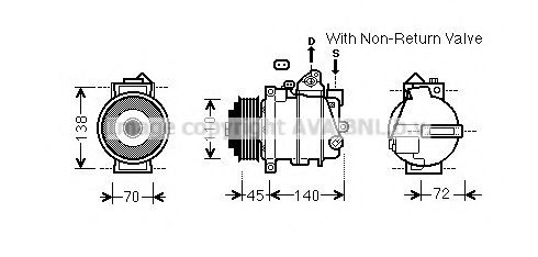 AVA QUALITY COOLING MSK672 Компрессор, кондиционер 