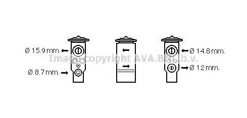 AVA QUALITY COOLING MT1238 Расширительный клапан, кондиционер для MITSUBISHI CEDIA (Митсубиши/митсубиси Cэдиа) AVA QUALITY COOLING MT1238 Расширительный клапан, кондиционер для MITSUBISHI CEDIA (Митсубиши/митсубиси Cэдиа)