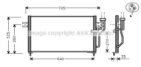 AVA QUALITY COOLING MT5105 Конденсатор, кондиционер для MITSUBISHI LANCER IV (Митсубиши/митсубиси Ланcэр иv) AVA QUALITY COOLING MT5105 Конденсатор, кондиционер для MITSUBISHI LANCER IV (Митсубиши/митсубиси Ланcэр иv)
