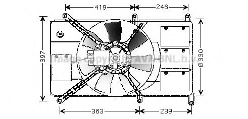 AVA QUALITY COOLING MT7522 Вентилятор, охлаждение двигателя для MITSUBISHI LANCER (Митсубиши/митсубиси Ланcэр) AVA QUALITY COOLING MT7522 Вентилятор, охлаждение двигателя для MITSUBISHI LANCER (Митсубиши/митсубиси Ланcэр)