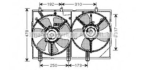 AVA QUALITY COOLING MT7523 Вентилятор, охлаждение двигателя для MITSUBISHI AIRTREK I (Митсубиши/митсубиси Аиртрэк и) AVA QUALITY COOLING MT7523 Вентилятор, охлаждение двигателя для MITSUBISHI AIRTREK I (Митсубиши/митсубиси Аиртрэк и)