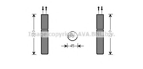 AVA QUALITY COOLING MTD233 Осушитель, кондиционер для MITSUBISHI GALANT (Митсубиши/митсубиси Галант) AVA QUALITY COOLING MTD233 Осушитель, кондиционер для MITSUBISHI GALANT (Митсубиши/митсубиси Галант)