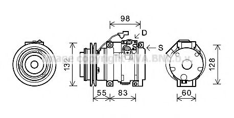 AVA QUALITY COOLING MTK219 Компрессор, кондиционер 