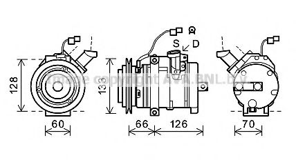 AVA QUALITY COOLING MTK228 Компрессор, кондиционер для MITSUBISHI PAJERO/SHOGUN (Митсубиши/митсубиси Пажэро/шогун) AVA QUALITY COOLING MTK228 Компрессор, кондиционер для MITSUBISHI PAJERO/SHOGUN (Митсубиши/митсубиси Пажэро/шогун)
