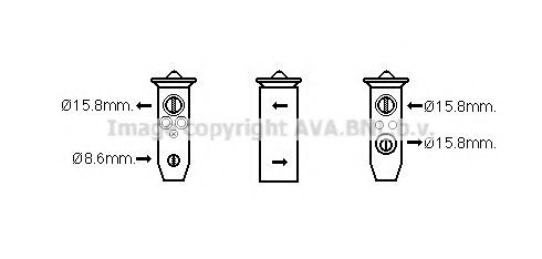 AVA QUALITY COOLING MZ1279 Расширительный клапан, кондиционер для MAZDA 3 (Мазда 3) AVA QUALITY COOLING MZ1279 Расширительный клапан, кондиционер для MAZDA 3 (Мазда 3)