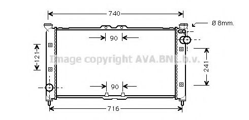AVA QUALITY COOLING MZ2135 Радиатор, охлаждение двигателя для MAZDA EUNOS 800 (Мазда Эунос 800) AVA QUALITY COOLING MZ2135 Радиатор, охлаждение двигателя для MAZDA EUNOS 800 (Мазда Эунос 800)