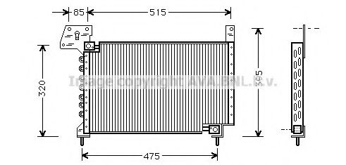 AVA QUALITY COOLING MZ5105 Конденсатор, кондиционер для MAZDA 626 II (Мазда 626 2) AVA QUALITY COOLING MZ5105 Конденсатор, кондиционер для MAZDA 626 II (Мазда 626 2)