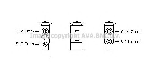 AVA QUALITY COOLING OL1347 Расширительный клапан, кондиционер для CHEVROLET VECTRA (Шевроле Vэcтра) AVA QUALITY COOLING OL1347 Расширительный клапан, кондиционер для CHEVROLET VECTRA (Шевроле Vэcтра)