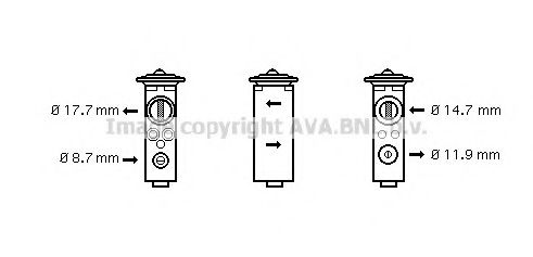 AVA QUALITY COOLING OL1375 Расширительный клапан, кондиционер для OPEL VITA B (Опель Vита б) AVA QUALITY COOLING OL1375 Расширительный клапан, кондиционер для OPEL VITA B (Опель Vита б)