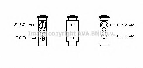 AVA QUALITY COOLING OL1412 Расширительный клапан, кондиционер для OPEL ASTRA F CLASSIC (Опель Астра ф классик) AVA QUALITY COOLING OL1412 Расширительный клапан, кондиционер для OPEL ASTRA F CLASSIC (Опель Астра ф классик)