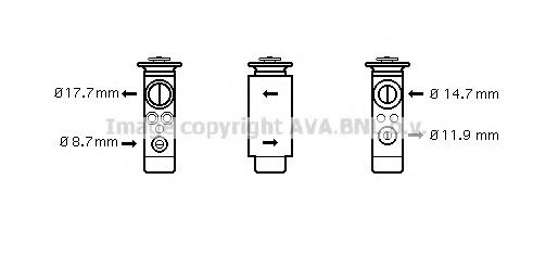 AVA QUALITY COOLING OL1461 Расширительный клапан, кондиционер для OPEL ASTRA A (Опель Астра а) AVA QUALITY COOLING OL1461 Расширительный клапан, кондиционер для OPEL ASTRA A (Опель Астра а)