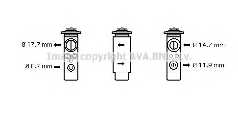 AVA QUALITY COOLING OL1580 Расширительный клапан, кондиционер для OPEL ZAFIRA C (Опель Зафира с) AVA QUALITY COOLING OL1580 Расширительный клапан, кондиционер для OPEL ZAFIRA C (Опель Зафира с)