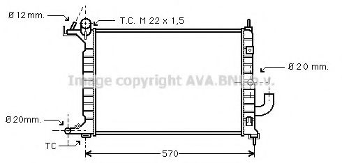 AVA QUALITY COOLING OL2221 Радиатор, охлаждение двигателя 