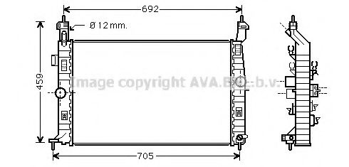 AVA QUALITY COOLING OL2583 Радиатор, охлаждение двигателя 