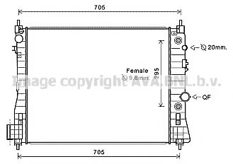 AVA QUALITY COOLING OL2655 Радиатор, охлаждение двигателя 