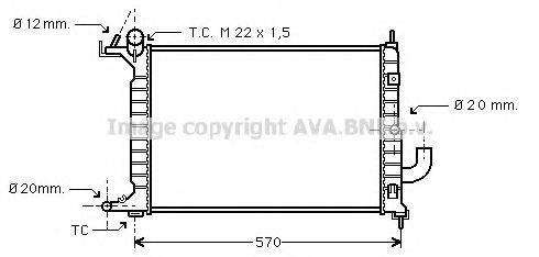 AVA QUALITY COOLING OLA2221 Радиатор, охлаждение двигателя 