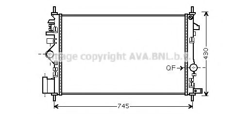 AVA QUALITY COOLING OLA2474 Радиатор, охлаждение двигателя 