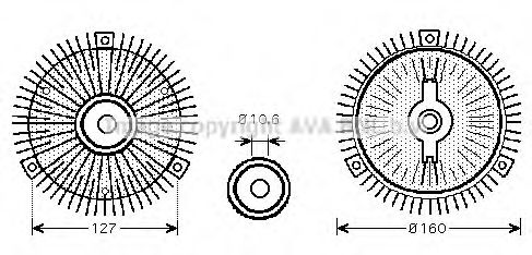 AVA QUALITY COOLING OLC555 Сцепление, вентилятор радиатора для OPEL (Опель) AVA QUALITY COOLING OLC555 Сцепление, вентилятор радиатора для OPEL (Опель)