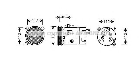 AVA QUALITY COOLING OLK278 Компрессор, кондиционер для OPEL OMEGA A (Опель Омэга а) AVA QUALITY COOLING OLK278 Компрессор, кондиционер для OPEL OMEGA A (Опель Омэга а)