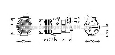 AVA QUALITY COOLING OLK483 Компрессор, кондиционер 
