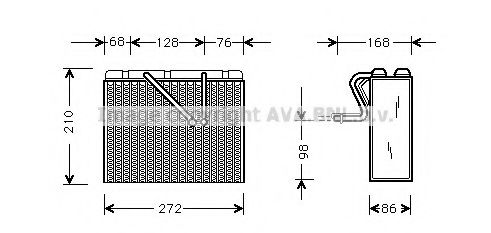 AVA QUALITY COOLING OLV300 Испаритель, кондиционер для CHEVROLET (Шевроле) AVA QUALITY COOLING OLV300 Испаритель, кондиционер для CHEVROLET (Шевроле)