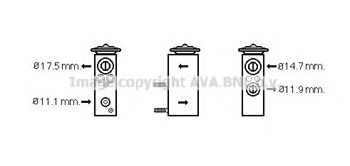 AVA QUALITY COOLING PE1348 Расширительный клапан, кондиционер для PEUGEOT 1007 (Пежо 1007) AVA QUALITY COOLING PE1348 Расширительный клапан, кондиционер для PEUGEOT 1007 (Пежо 1007)