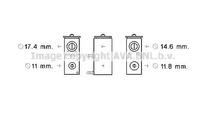 AVA QUALITY COOLING PE1376 Расширительный клапан, кондиционер для CITROËN DS4 (CитроËн Дс4) AVA QUALITY COOLING PE1376 Расширительный клапан, кондиционер для CITROËN DS4 (CитроËн Дс4)
