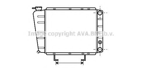 AVA QUALITY COOLING PE2016 Радиатор, охлаждение двигателя 