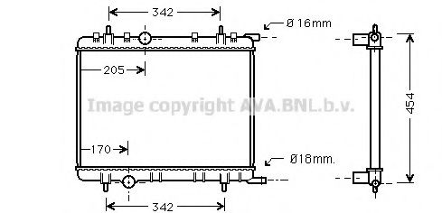 AVA QUALITY COOLING PE2236 Радиатор, охлаждение двигателя для PEUGEOT (Пежо) AVA QUALITY COOLING PE2236 Радиатор, охлаждение двигателя для PEUGEOT (Пежо)