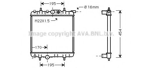 AVA QUALITY COOLING PE2243 Радиатор, охлаждение двигателя для PEUGEOT (Пежо) AVA QUALITY COOLING PE2243 Радиатор, охлаждение двигателя для PEUGEOT (Пежо)