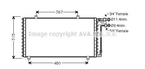 AVA QUALITY COOLING PE5164 Конденсатор, кондиционер для PEUGEOT 309 II (Пежо 309 2) AVA QUALITY COOLING PE5164 Конденсатор, кондиционер для PEUGEOT 309 II (Пежо 309 2)