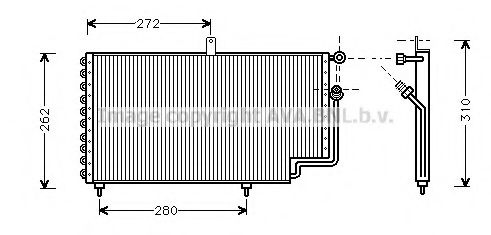 AVA QUALITY COOLING PE5169 Конденсатор, кондиционер для PEUGEOT (Пежо) AVA QUALITY COOLING PE5169 Конденсатор, кондиционер для PEUGEOT (Пежо)