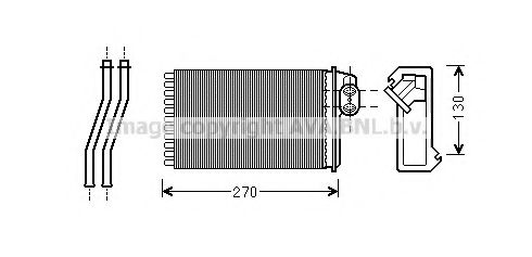 AVA QUALITY COOLING PE6340 Теплообменник, отопление салона для PEUGEOT 205 II (Пежо 205 2) AVA QUALITY COOLING PE6340 Теплообменник, отопление салона для PEUGEOT 205 II (Пежо 205 2)