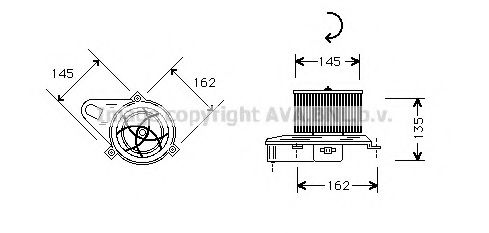 AVA QUALITY COOLING PE7511 Электродвигатель, вентиляция салона для PEUGEOT 205 II (Пежо 205 2) AVA QUALITY COOLING PE7511 Электродвигатель, вентиляция салона для PEUGEOT 205 II (Пежо 205 2)