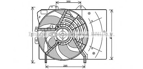 AVA QUALITY COOLING PE7539 Вентилятор, охлаждение двигателя для PEUGEOT 207 (Пежо 207) AVA QUALITY COOLING PE7539 Вентилятор, охлаждение двигателя для PEUGEOT 207 (Пежо 207)