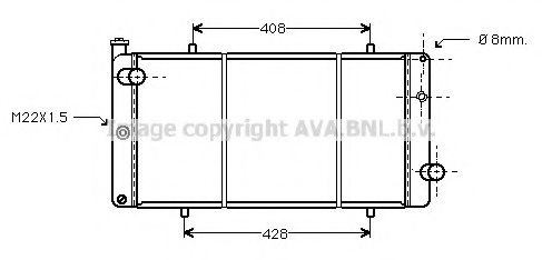 AVA QUALITY COOLING PEA2079 Радиатор, охлаждение двигателя для PEUGEOT 309 II (Пежо 309 2) AVA QUALITY COOLING PEA2079 Радиатор, охлаждение двигателя для PEUGEOT 309 II (Пежо 309 2)