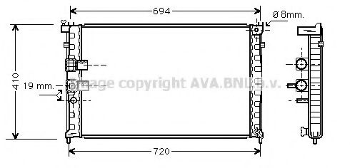 AVA QUALITY COOLING PEA2232 Радиатор, охлаждение двигателя для PEUGEOT (Пежо) AVA QUALITY COOLING PEA2232 Радиатор, охлаждение двигателя для PEUGEOT (Пежо)
