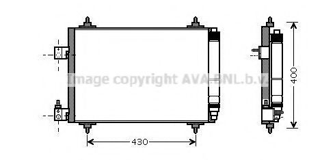AVA QUALITY COOLING PEA5286D Конденсатор, кондиционер для CITROëN (Cитроëн) AVA QUALITY COOLING PEA5286D Конденсатор, кондиционер для CITROëN (Cитроëн)