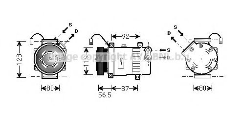 AVA QUALITY COOLING PEAK036 Компрессор, кондиционер 