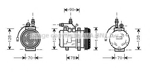 AVA QUALITY COOLING PRK029 Компрессор, кондиционер 